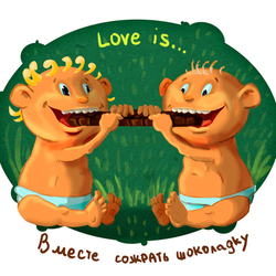 Едим шоколадку))