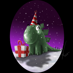Стегозавр новогодний