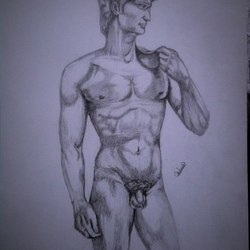 Портрет голого мальчика.