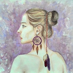 Девушка в профиль 