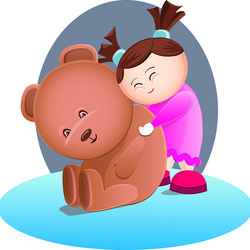 Girl with bear