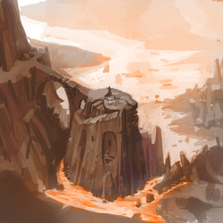 разрушенная башня огня