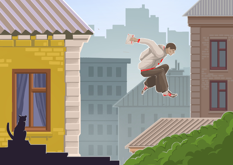 Серия иллюстраций "быстрая почта"