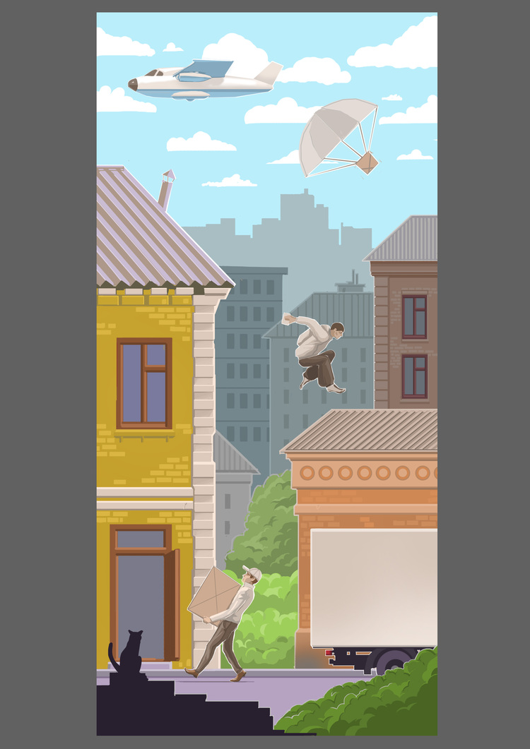 Серия иллюстраций "быстрая почта"