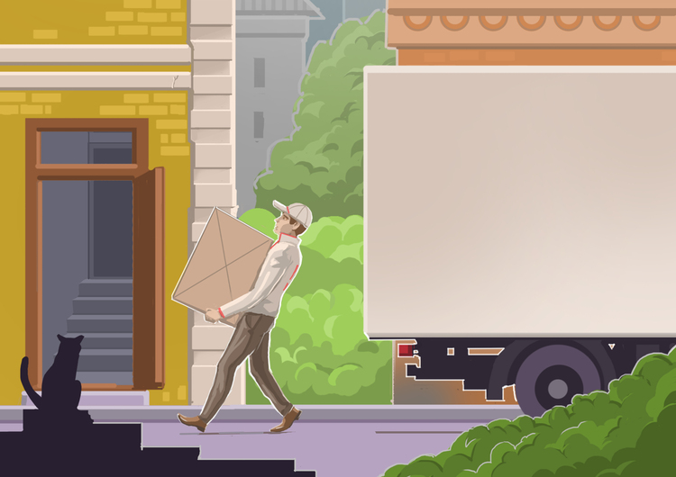 Серия иллюстраций "быстрая почта"