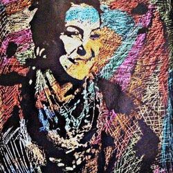 портрет в технике граттаж по фото