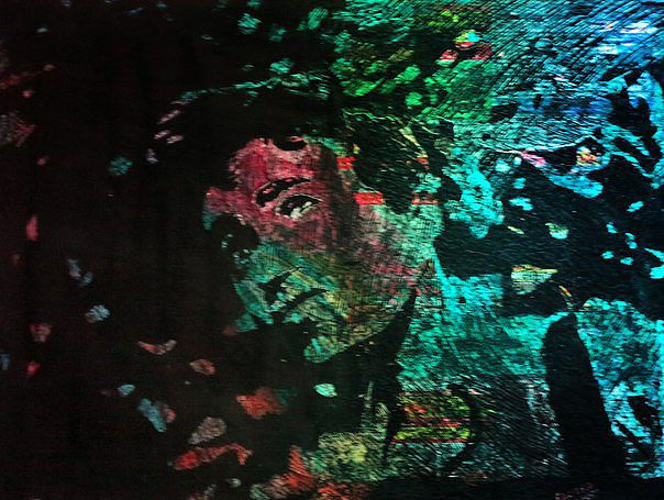 портрет в технике граттаж по фото