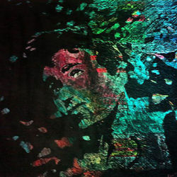 портрет в технике граттаж по фото