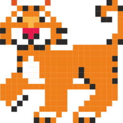 Пиксельный тигр