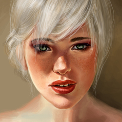 Girl with white hair