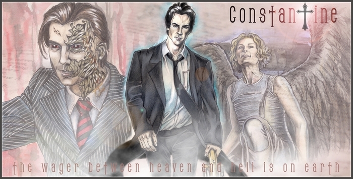 Иллюстрация Константин (фильм) в стиле комикс | Illustrators.ru