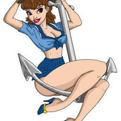 Девушка на якоре