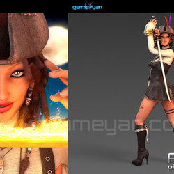 3D девушкой Пираты Характер Такелаж