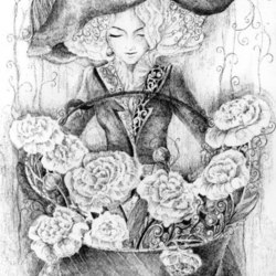 Дама с пионами