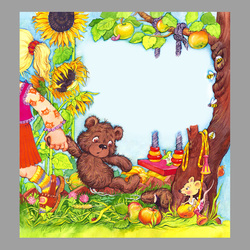 Иллюстрация к книжке "Преданный мишка"
