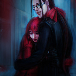 Grell Sutcliff and Madame Red. Kuroshitsuji FanArt