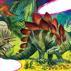 Обложка к раскраске" динозавры"