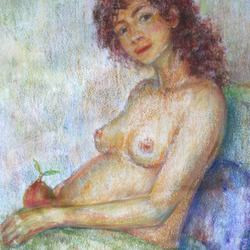 женщина с манго