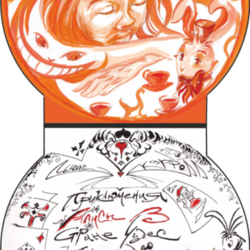 Титульный разворот (книга в виде карманных часов)