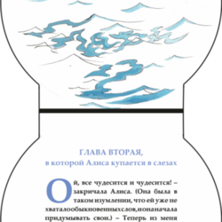 шмуцтитул разворот книжки "Алиса в стране чудес" 