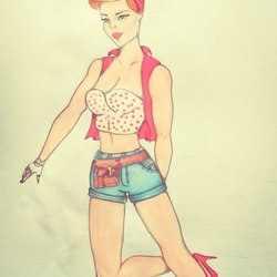 Девушка в стиле пин-ап