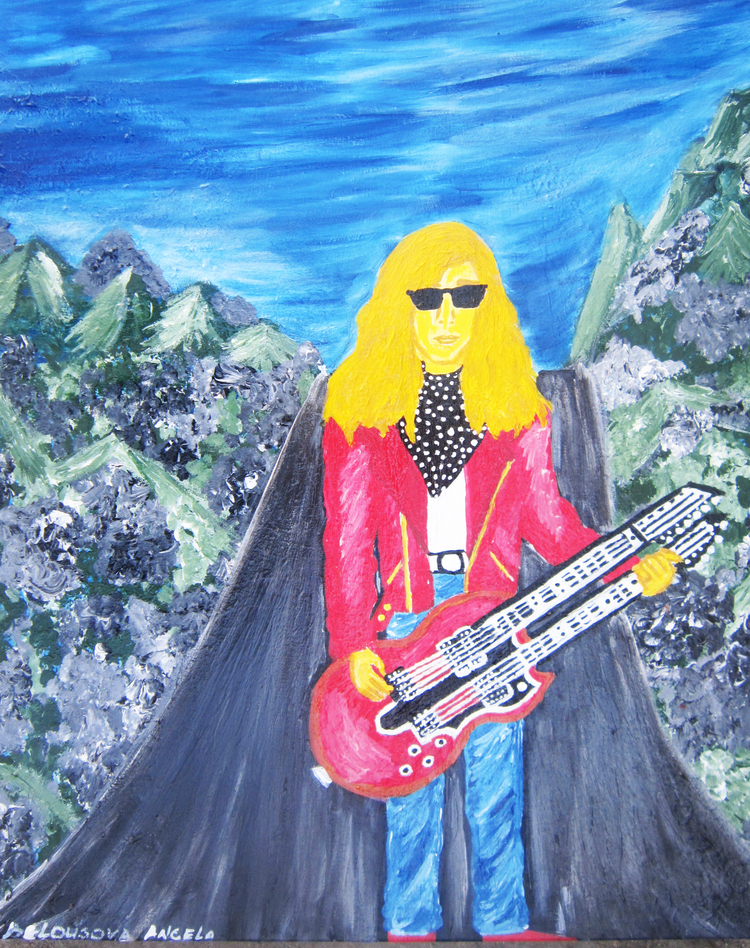 Иллюстрация Музыкант в стиле живопись | Illustrators.ru