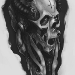 Skull (tattoo sketch)