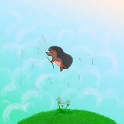 ежик и одуванчик