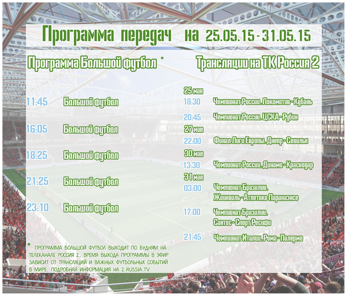 Программа спортивных каналов на сегодня