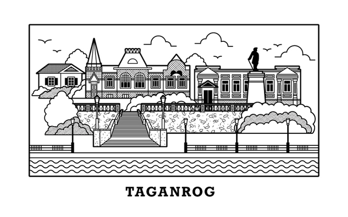 Таганрог рисунок карандашом