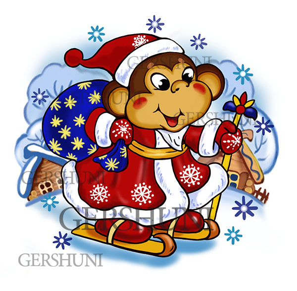 Обезьянка- символ 2016 года))