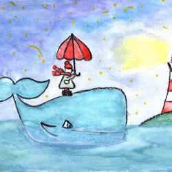 На спине у кита