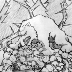 Волк на черепах