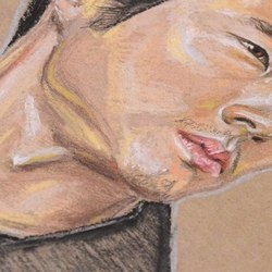 Portrait of Steven Yeun (fragment)