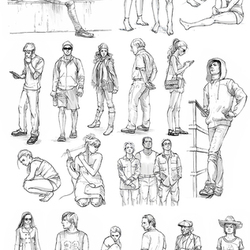 People sketching