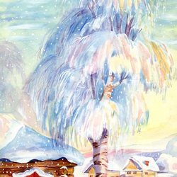 Иллюстрация к стихотворению С.Есенина "Белая береза"
