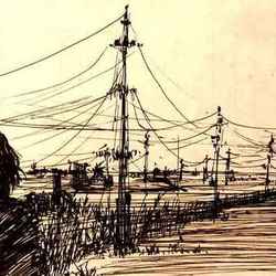  "WIND" ink and paper 8x20cm 1998