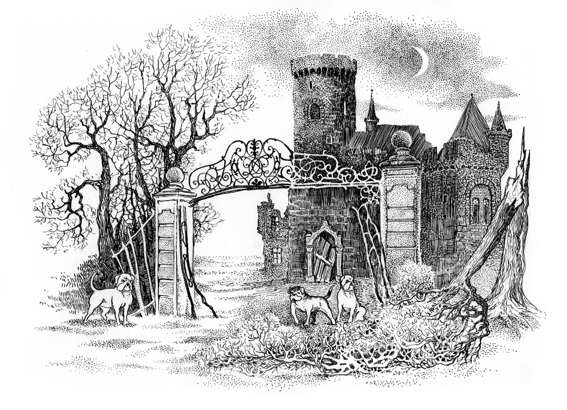 Иллюстрация Снежная королева(заброшенный замок разбойников) в стиле