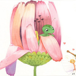 Иллюстрация к стихотворению "Кузнечики" для детской книги