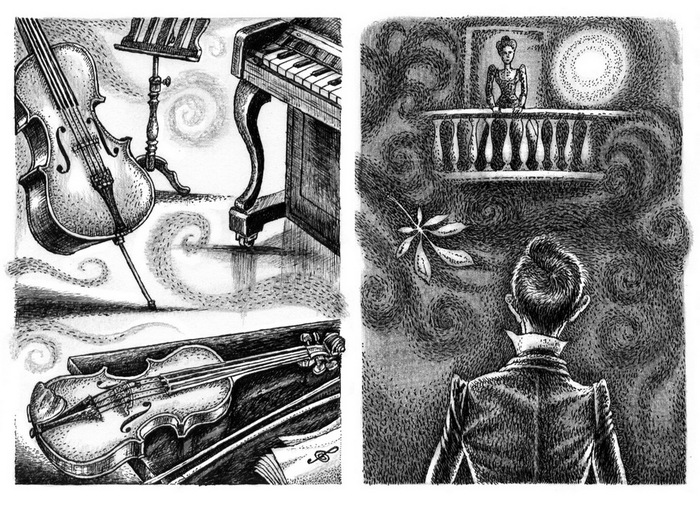 Иллюстрация Мастер Страшного суда. Лео Перуц. в стиле книжная