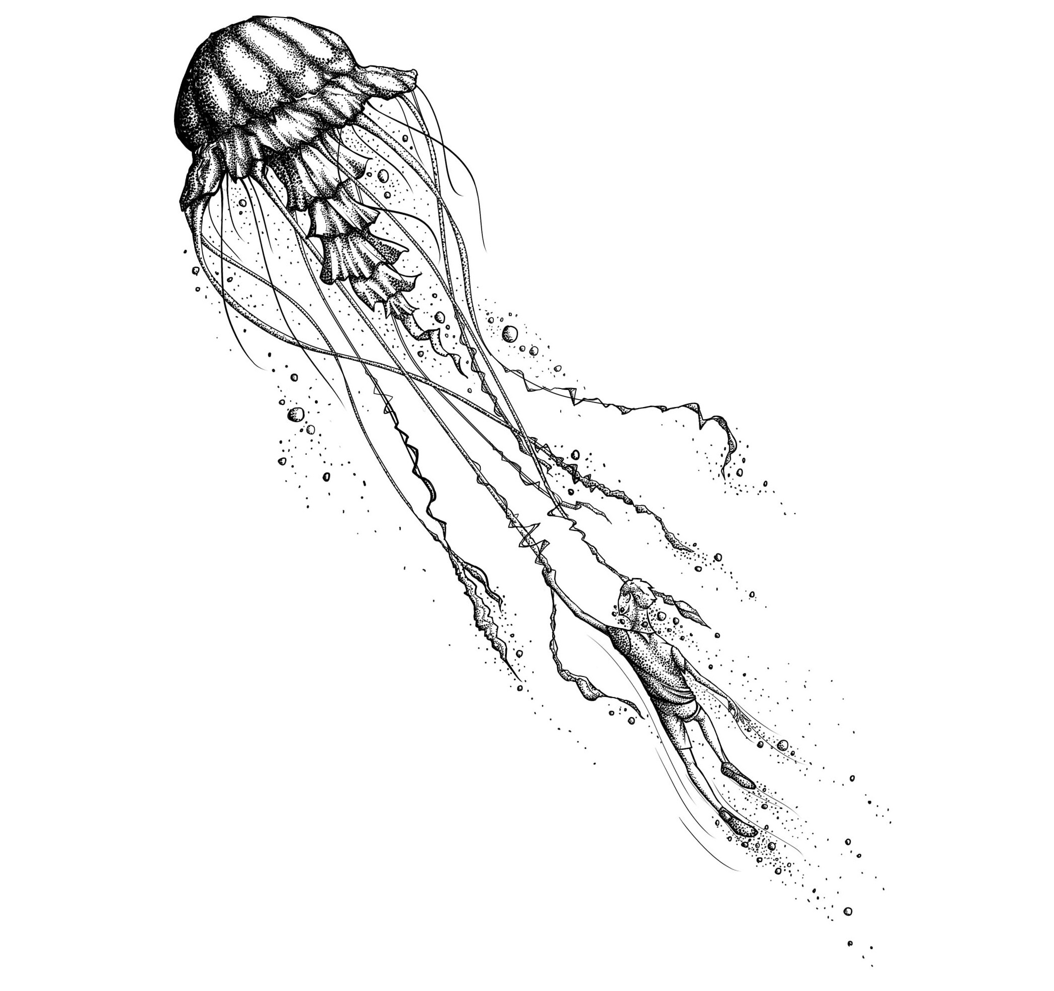 Медуза набросок