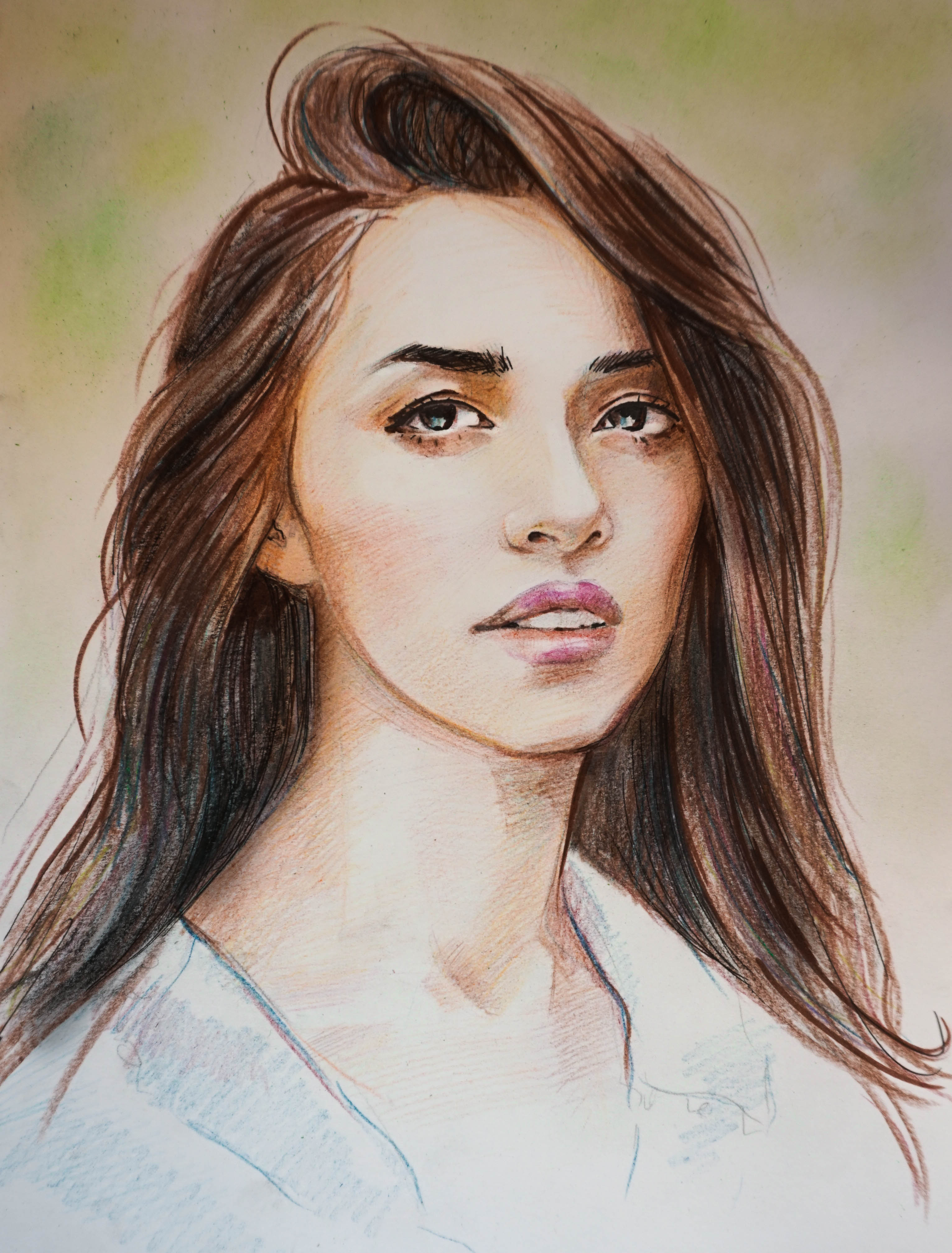 Портрет девушки рисунок
