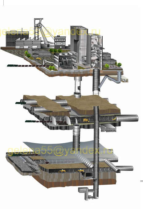 Схема шахты угольной
