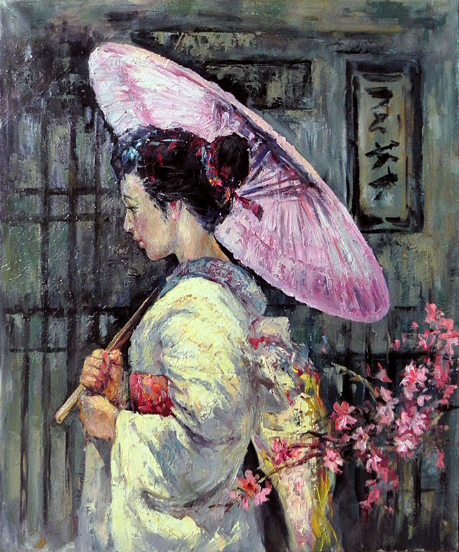 Гейша с зонтом