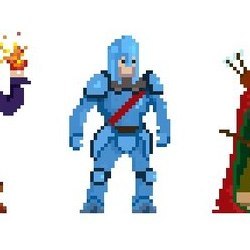 Pixel characters