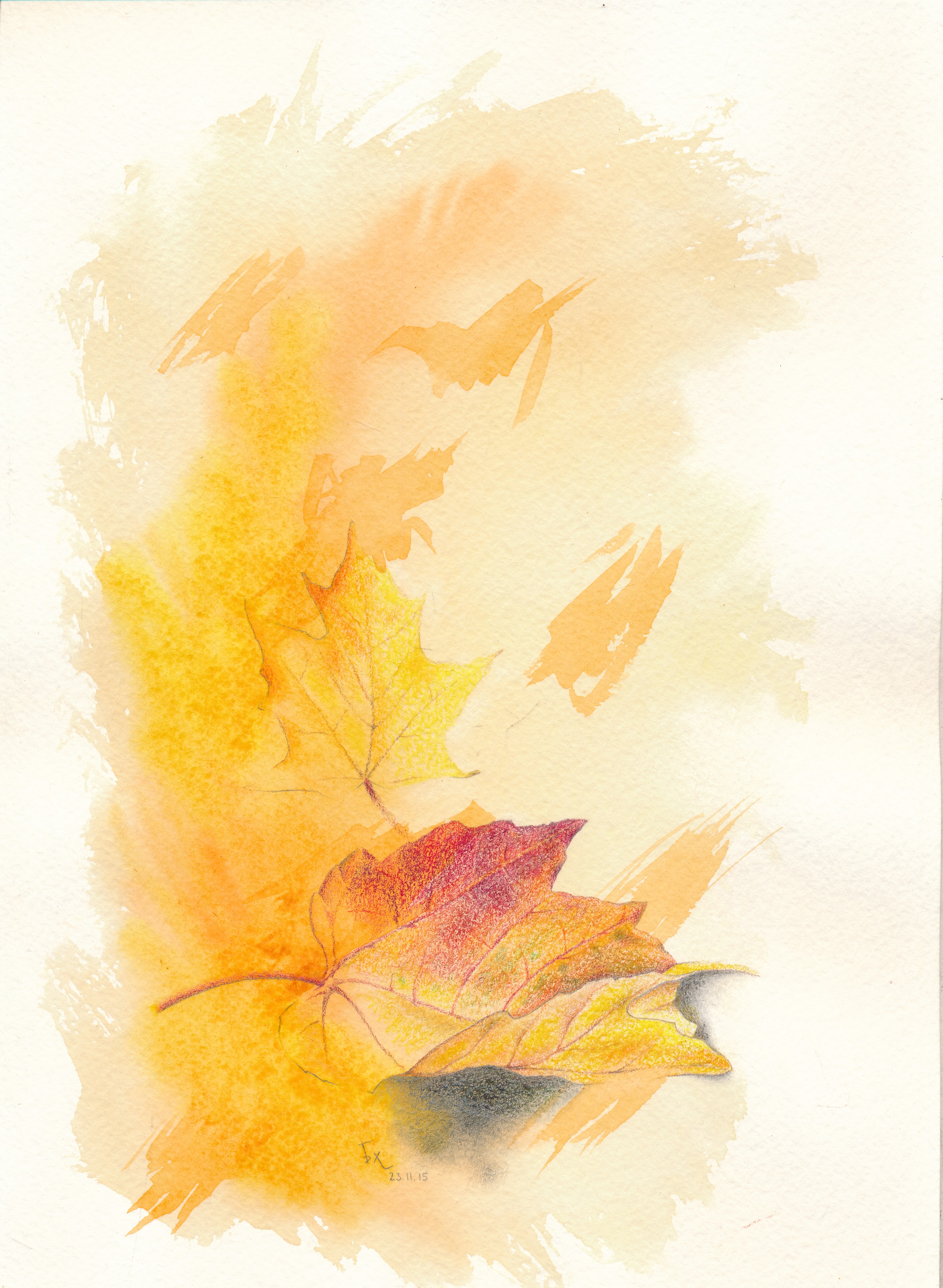Осенний акварельный фон