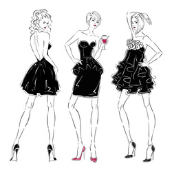 fashion girls ( fashion  glamor illustration girl woman люди человек женщина фэшн иллюстрация девушка гламур )