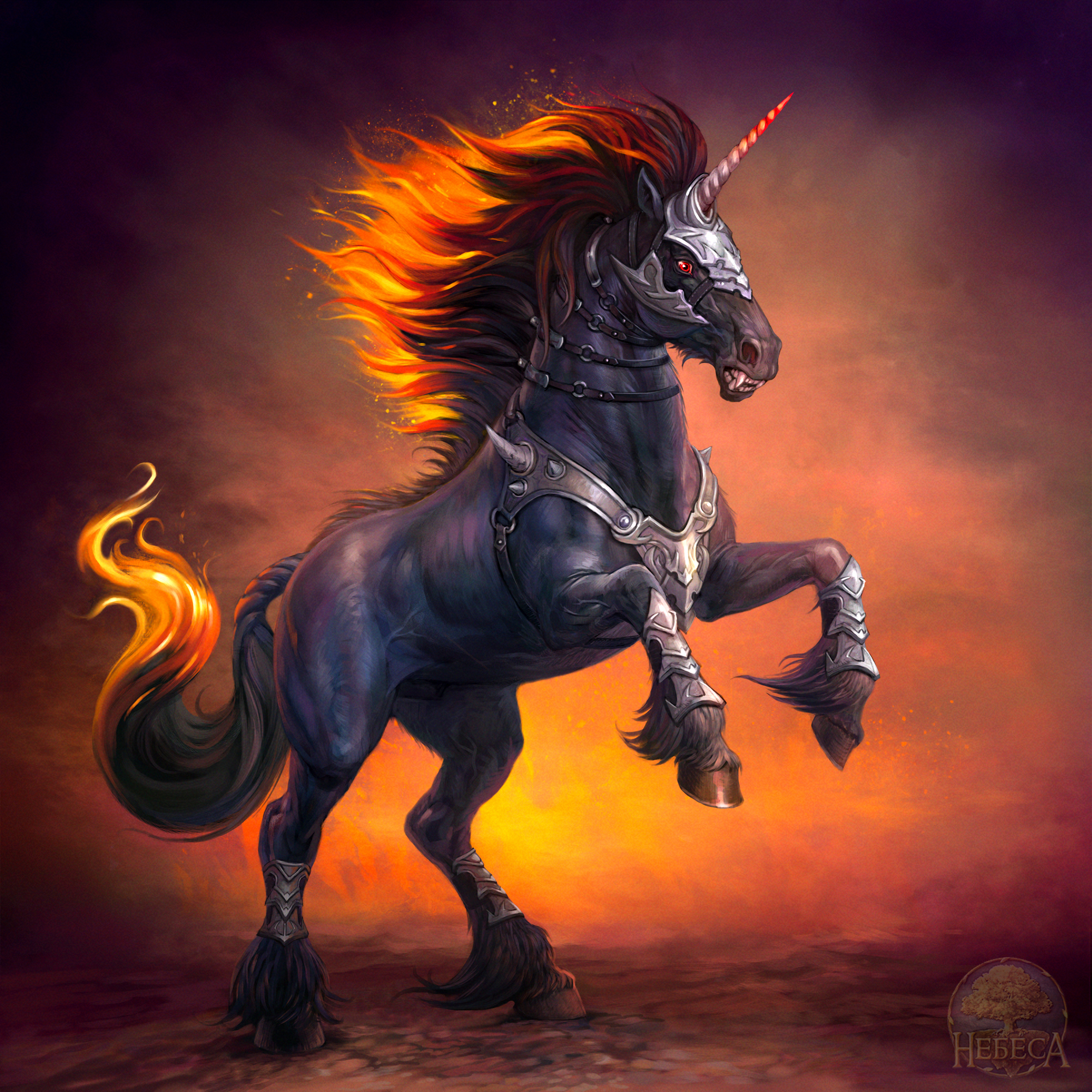 Легендарные лошади. Найтмар лошадь. Найтмар конь мифический. Найтмар мифология. Огненный конь.