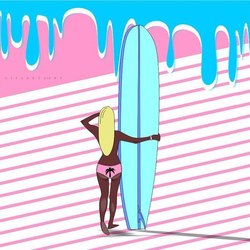 surfing girl