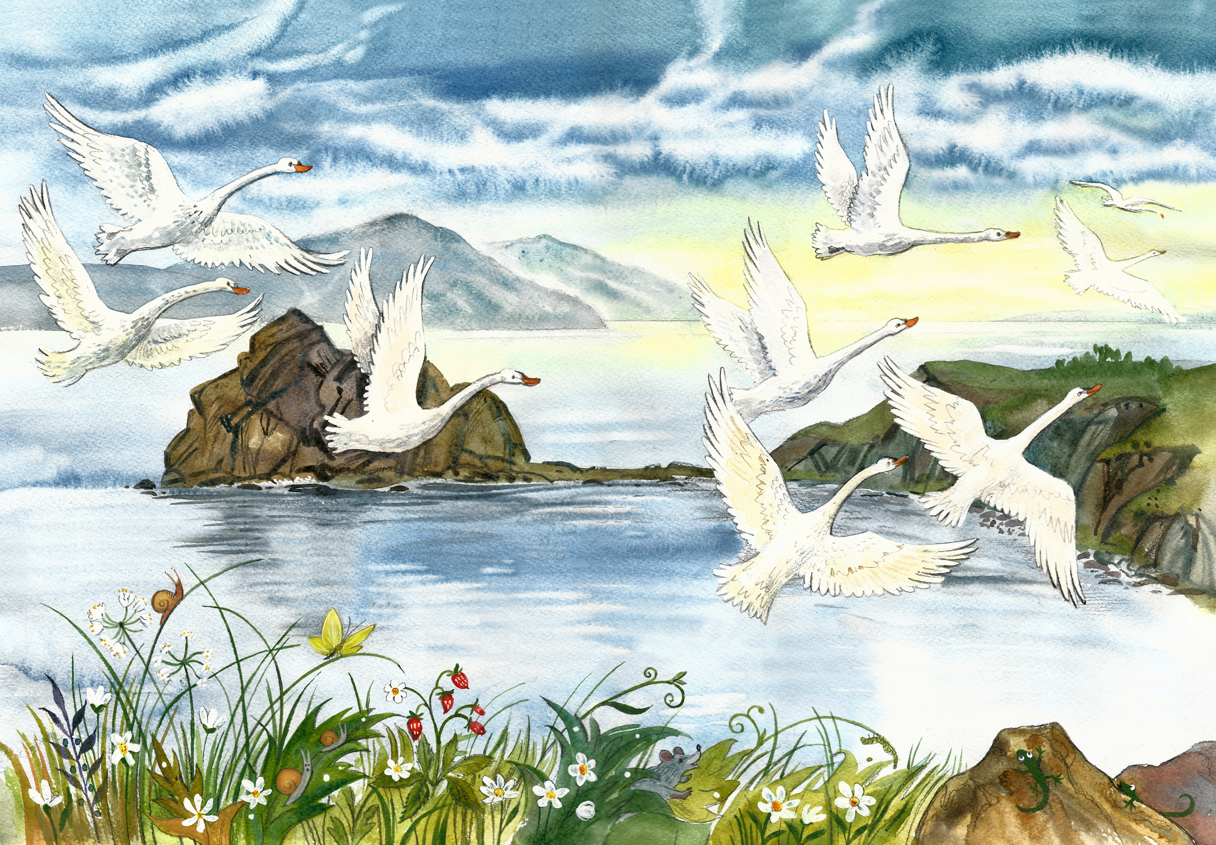 Иллюстрация к сказке озеро